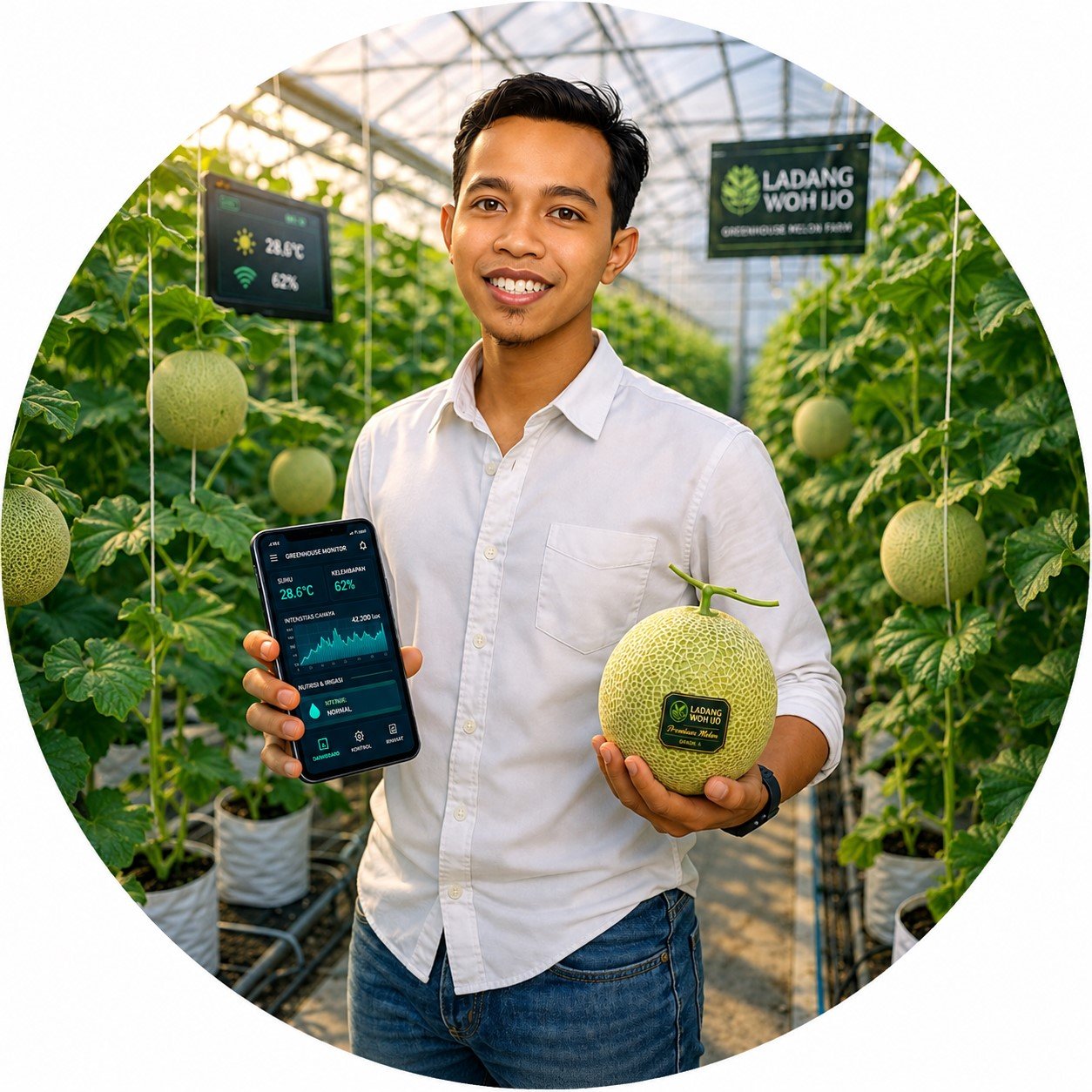 Yusuf Ro'is Wahyudi — Founder LadangWohIjo, ahli nutrisi melon hidroponik Blitar